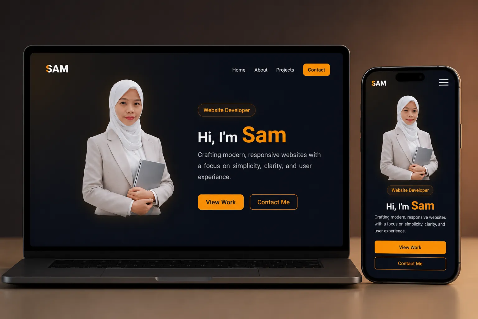 Personal portfolio website showcasing web development projects